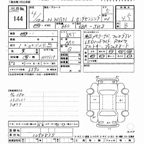 HONDA N WGN 2022