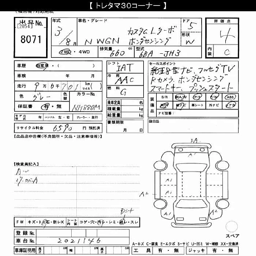 HONDA N WGN 2021