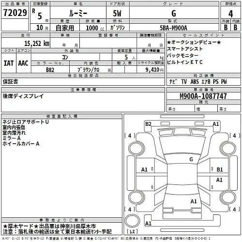 TOYOTA ROOMY 2023