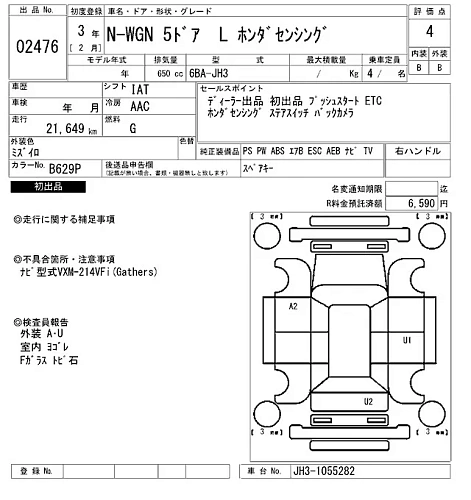 HONDA N WGN 2021